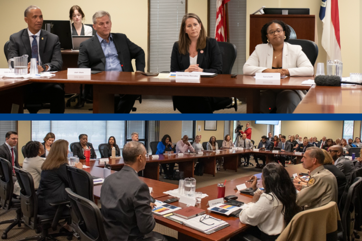 people in a meeting with Gov Josh Stein around table