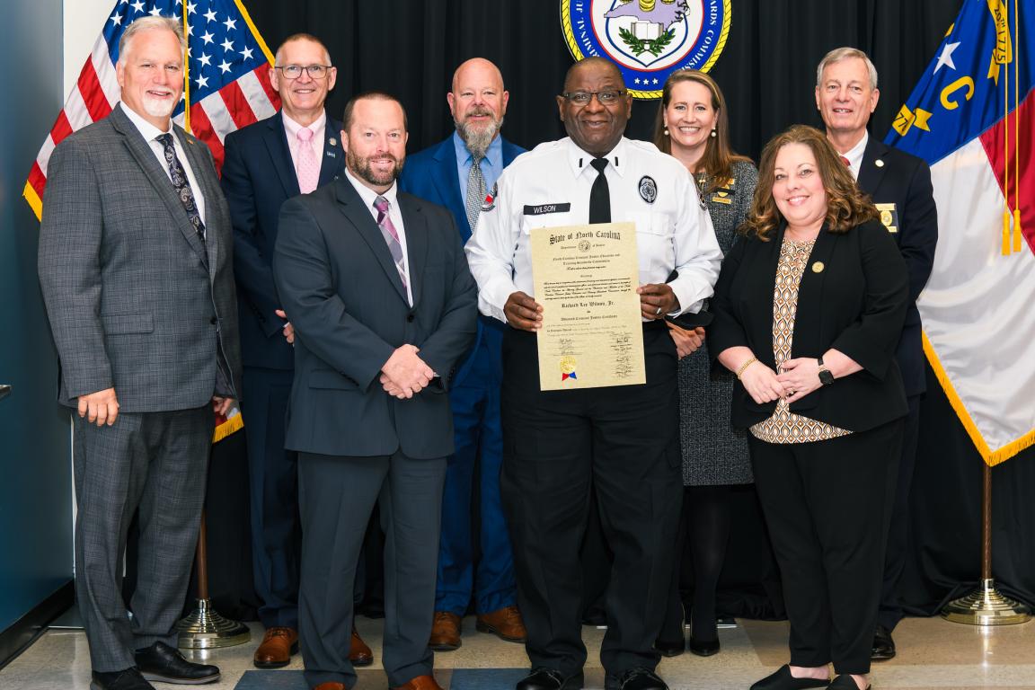 CO Richard Lee Wilson Jr. Advanced Certificate Recipient