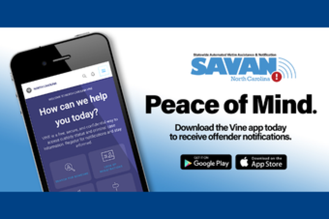 NC SAVAN logo and cell phone
