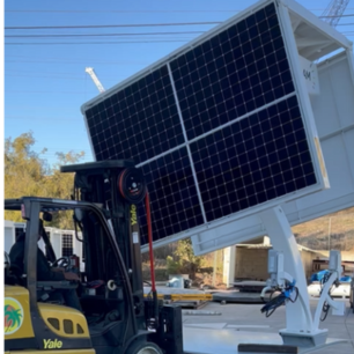 solar stations being installed