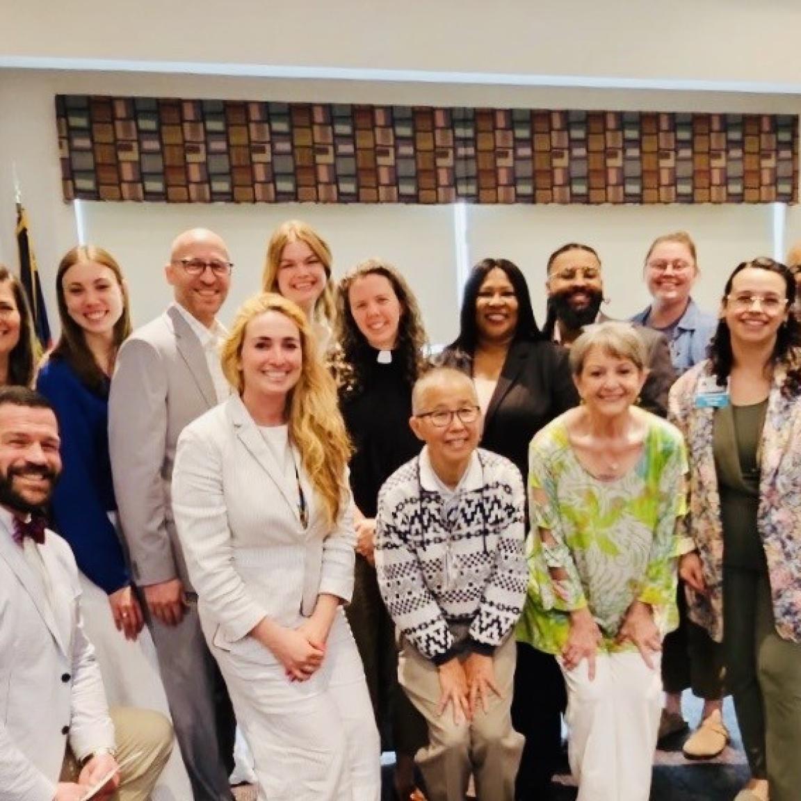 Group photo of people involved in the Clinical Pastoral Education pilot project