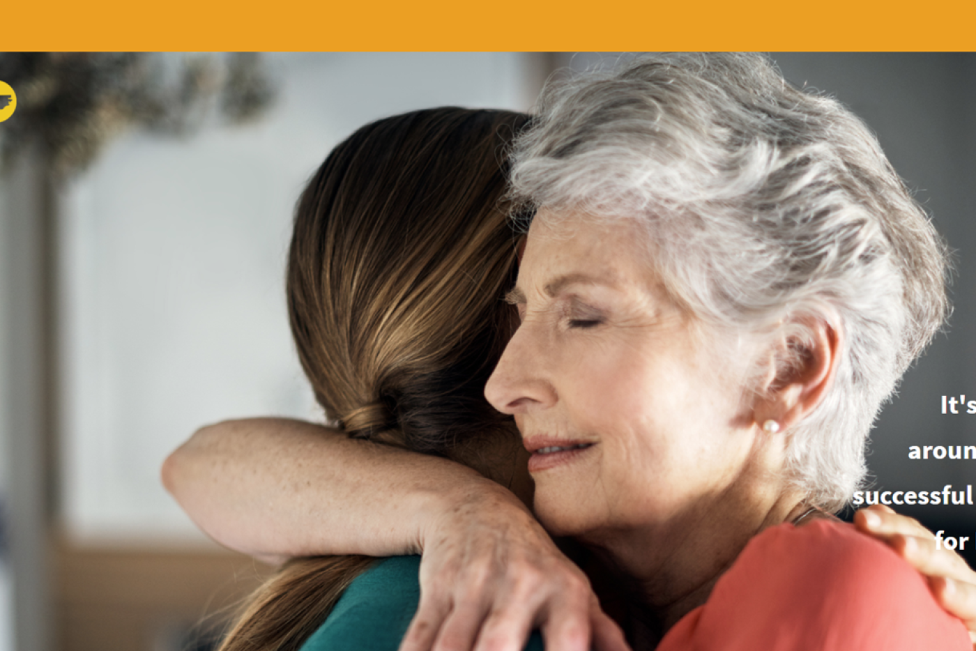 Two ladies are hugging on an image with the Reentry 2030 logo and information about the Dashboard.