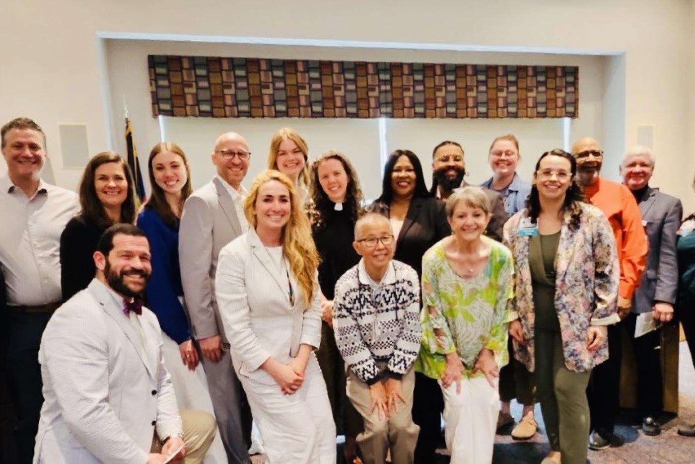 Group photo of people involved in the Clinical Pastoral Education pilot project