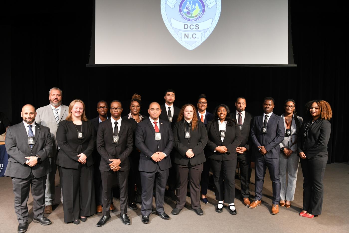 Group photo of 14 new Probation/Parole Officers in Class 7