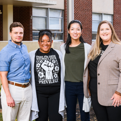 group of four students