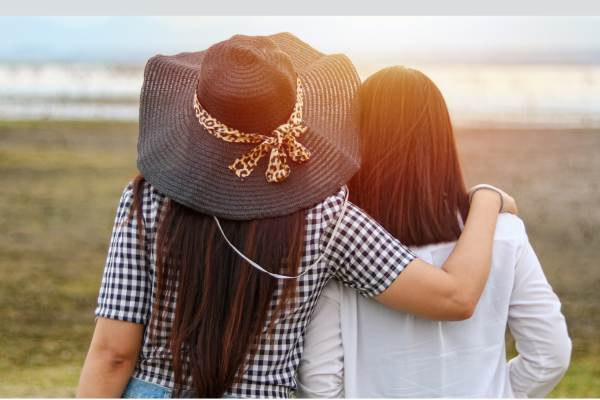 Two women at NC beach 