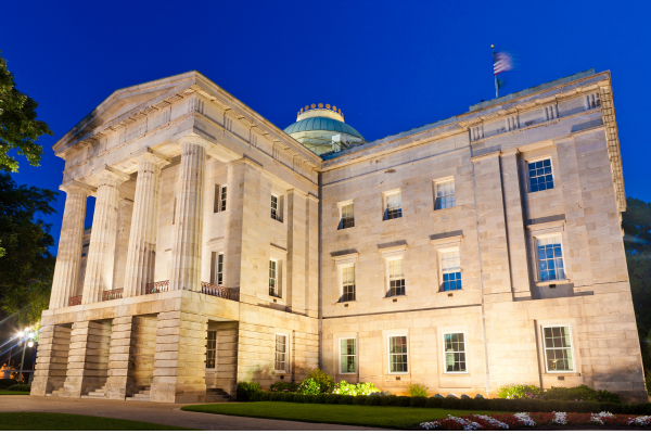 NC Capitol at night