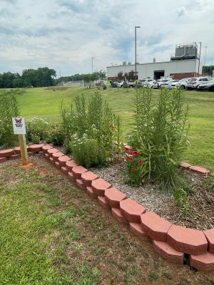 garden in front of facility