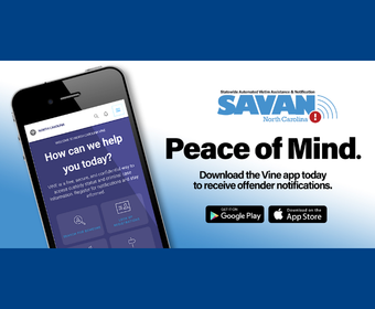 NC SAVAN logo and cell phone