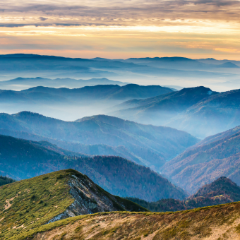 mountains from high up