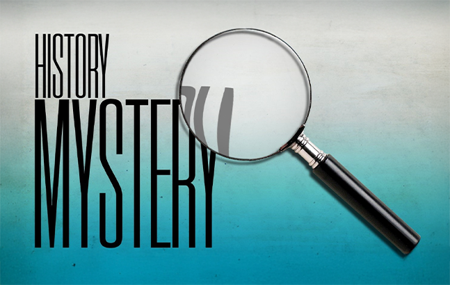 History Mystery logo with magnifying glass over words