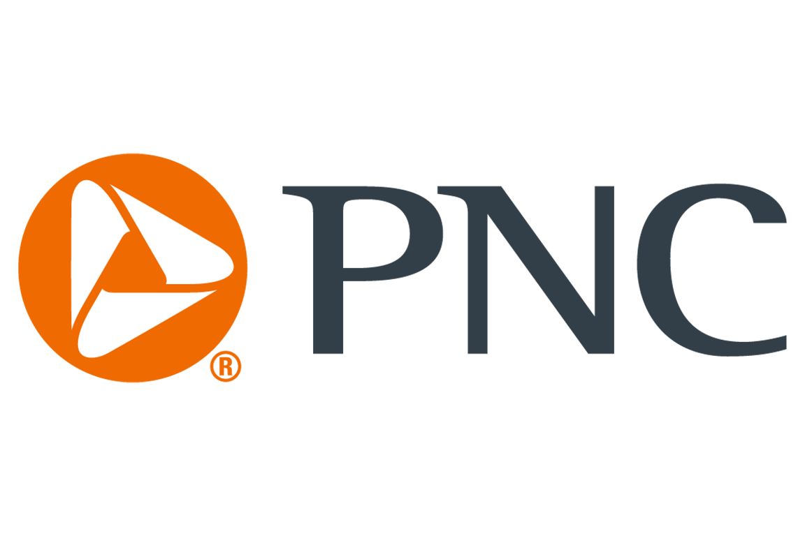 PNC Bank logo with orange symbol