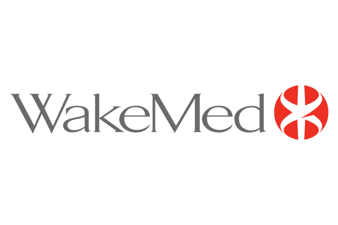 WakeMed logo with red symbol