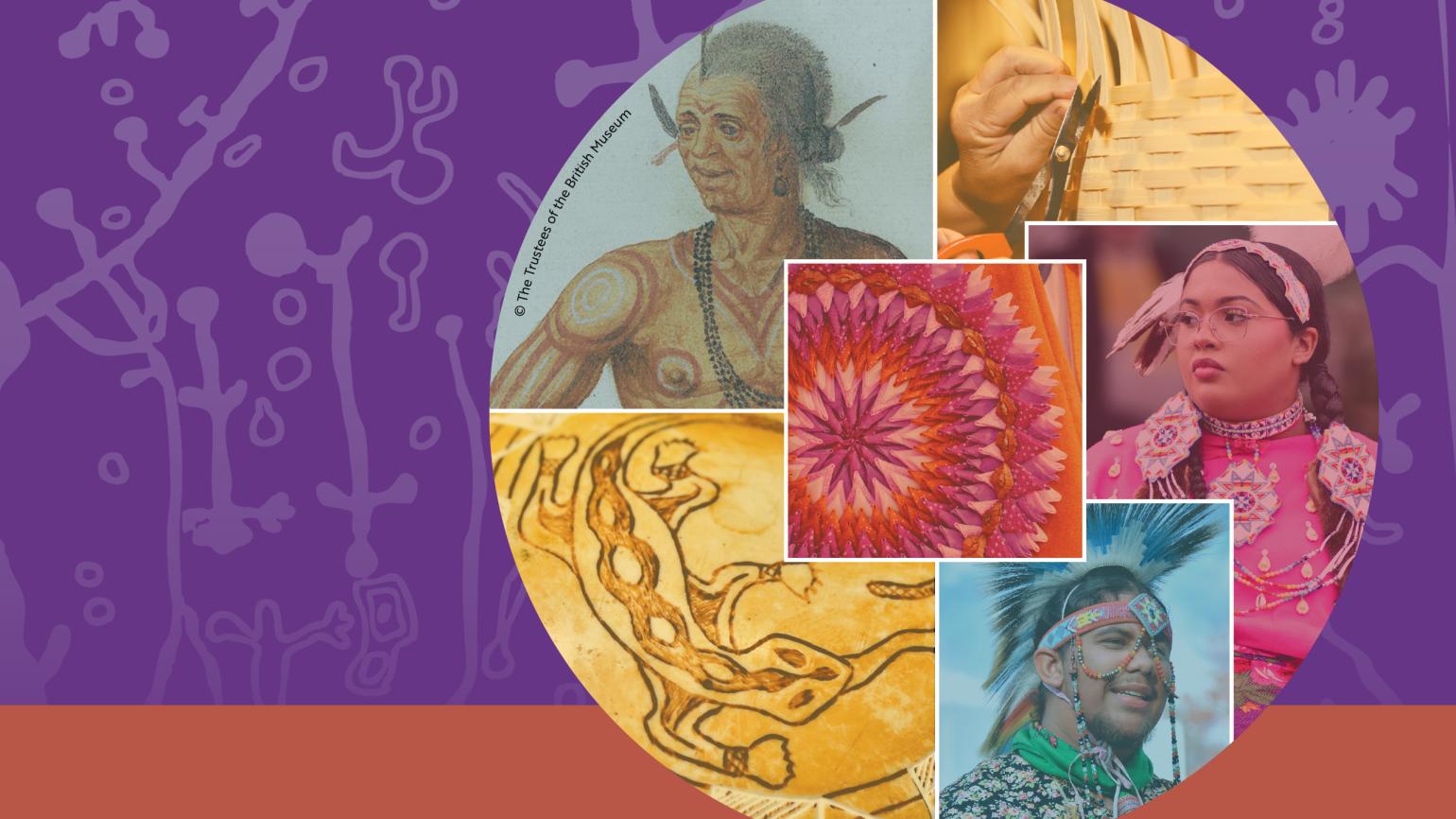 Collage celebrating American Indian history, art and culture.