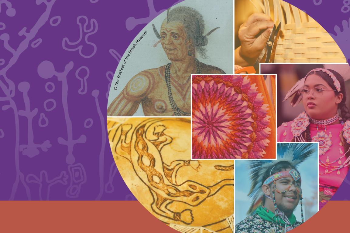 Collage celebrating American Indian history, art and culture.