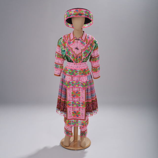 Hmong Chinese outfit- colorful beaded clothes