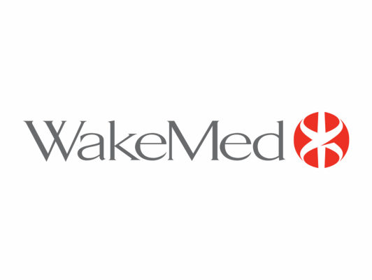 WakeMed Logo with Red Symbol