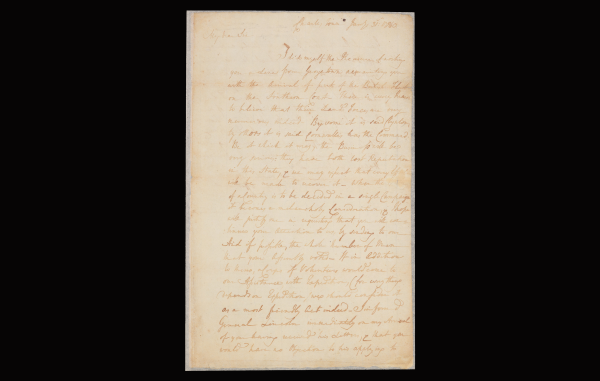 A handwritten letter dated January 31, 1780.