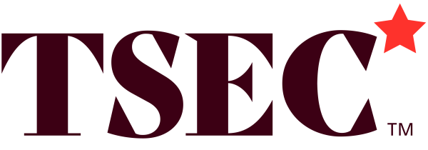 Red lettered logo with a red star