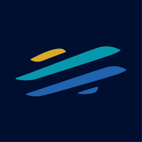 North Carolina Museum of History logo icon featuring abstract Wright Flyer-inspired shapes on a dark background.