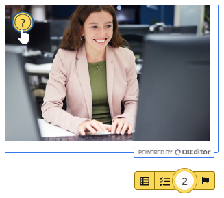Accessibility checker highlighting potential errors.