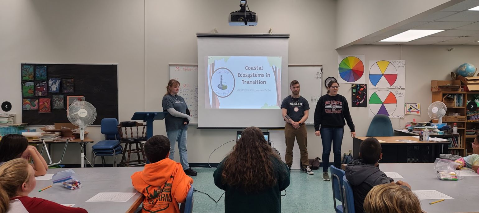 Three presenters at Smyrna elementary classroom