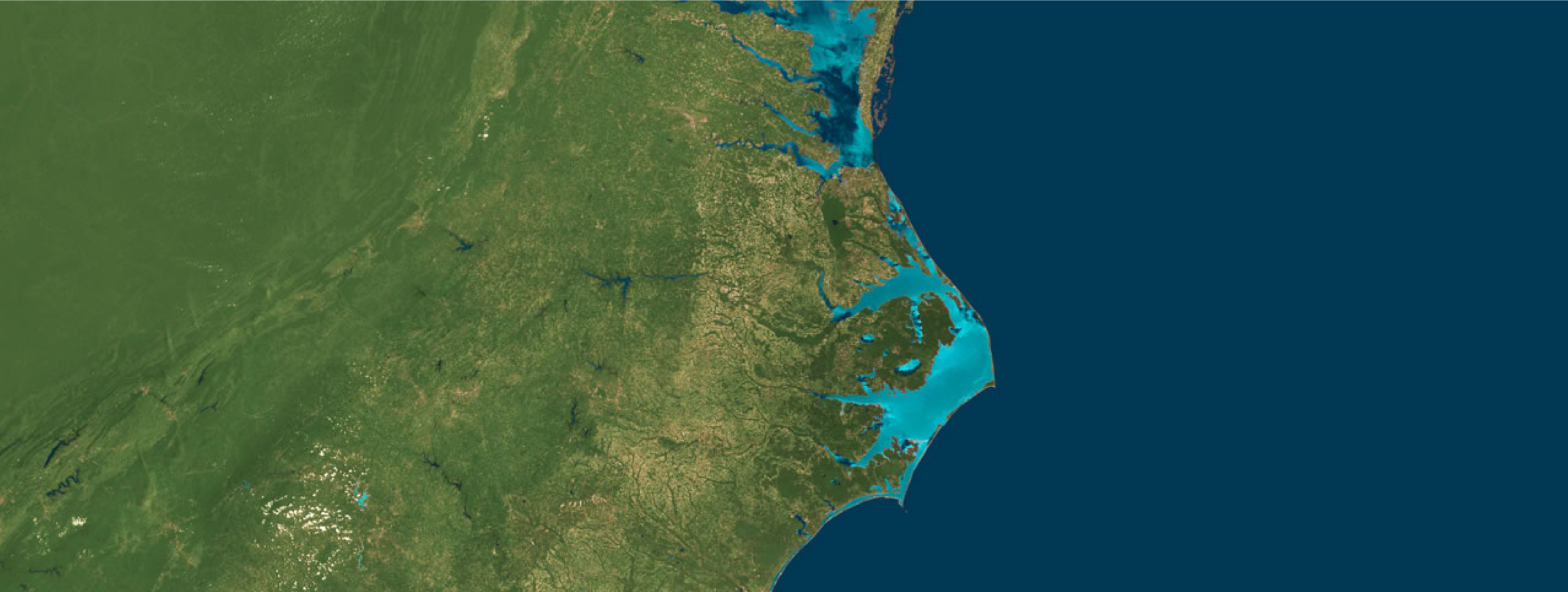 satellite photo of eastern USA