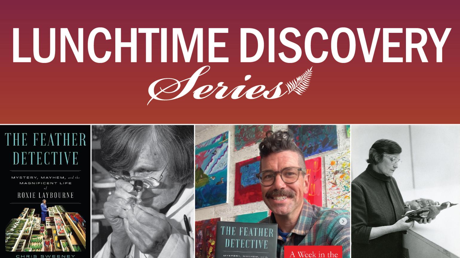 graphic advertising the Feather Forensics talk on October 29, 2025 at noon.