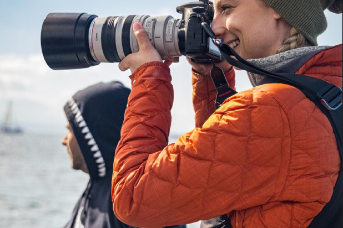 Michelle Jewell taking photos