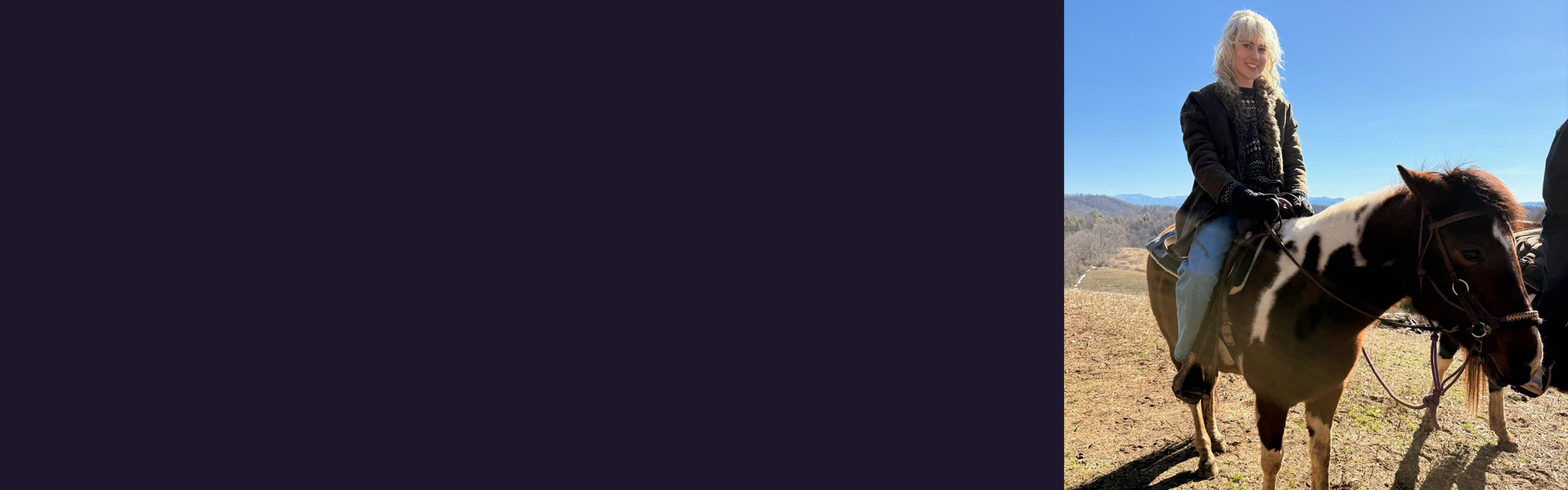 Cass Wyatt riding a horse