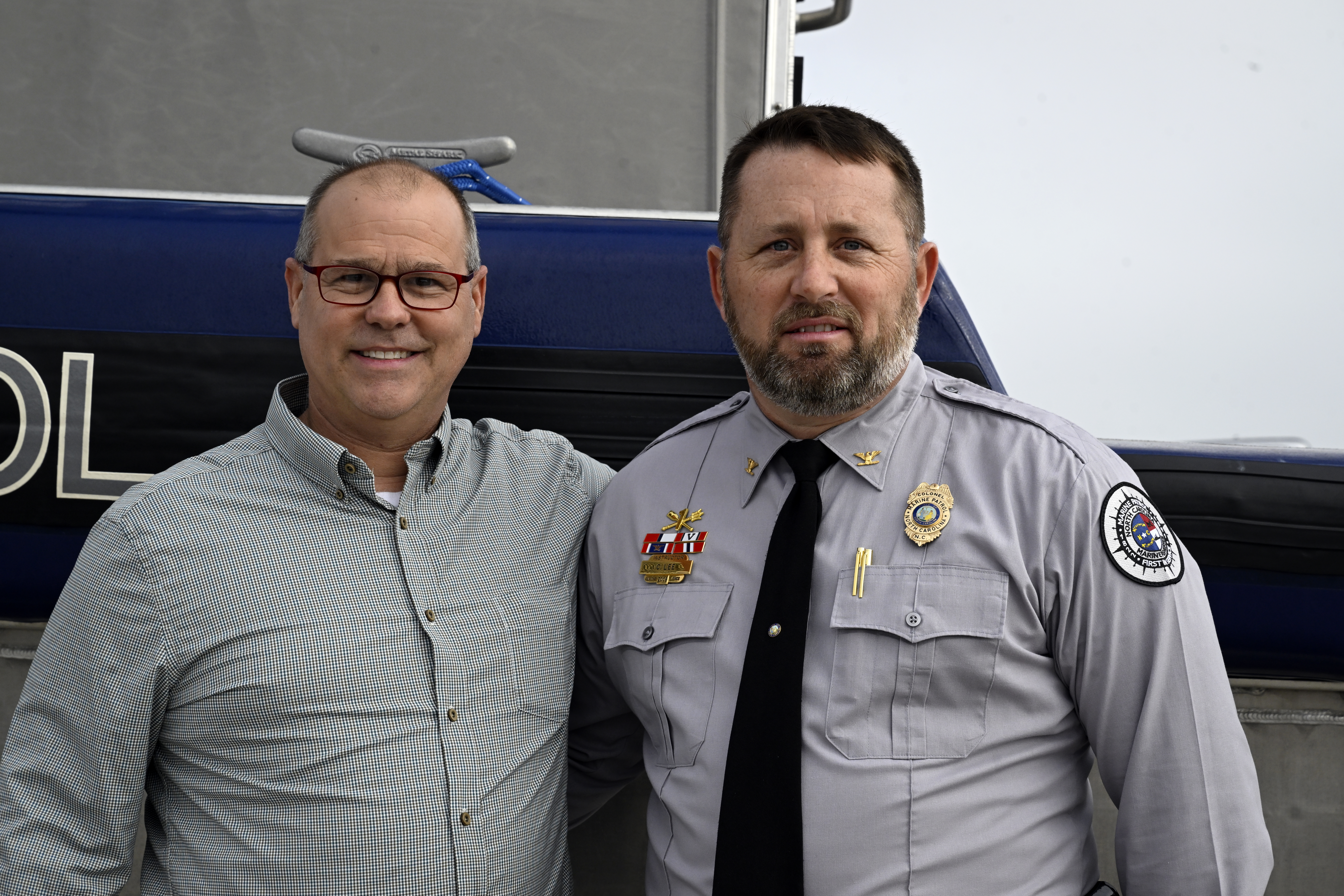 Former Col. Carter Witten with New Col. Chris Lee