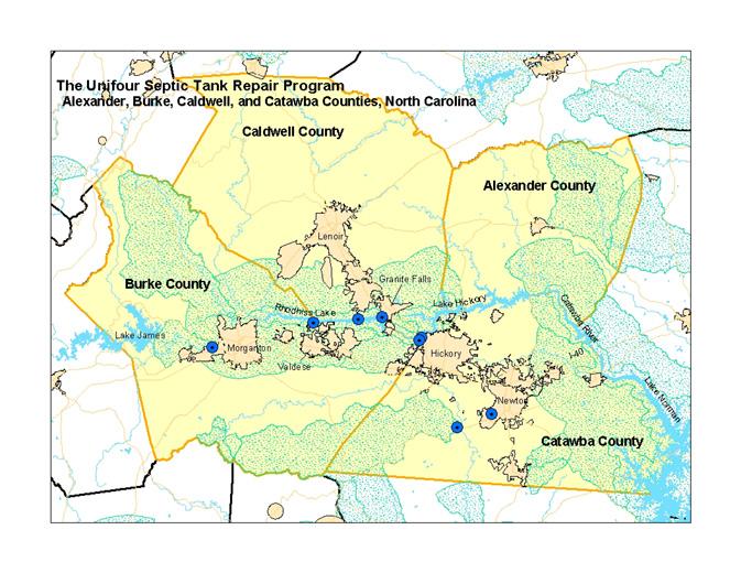 Unifour Septic Tank Repair Map