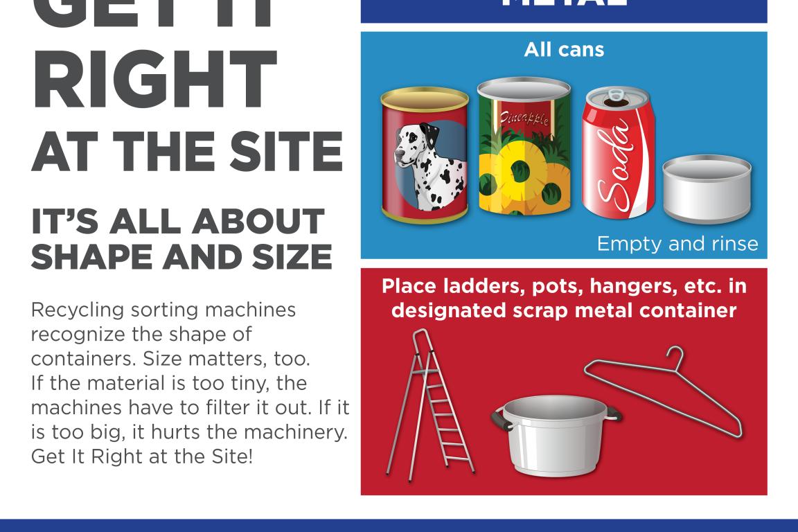Examples of recyclable metal and unrecyclable scrap metal