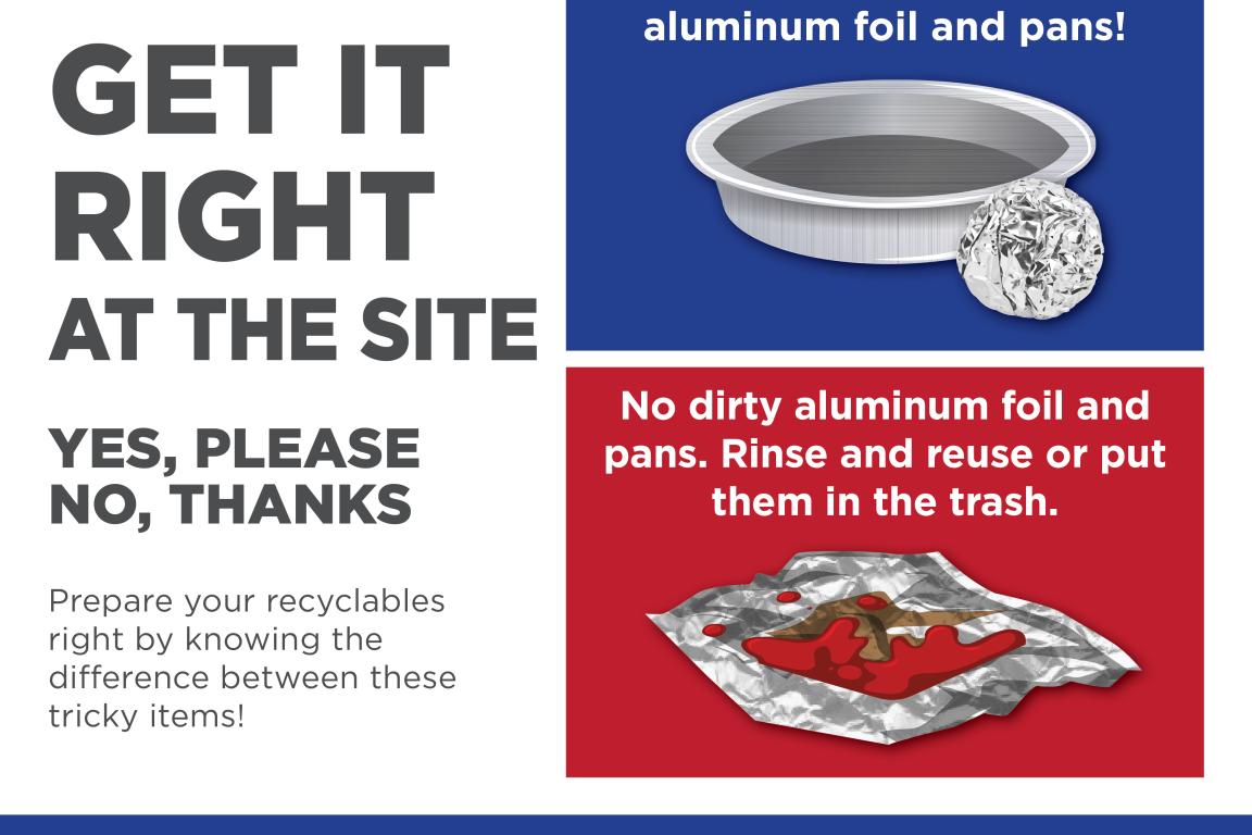 Examples of recyclable aluminum and unrecyclable aluminum 