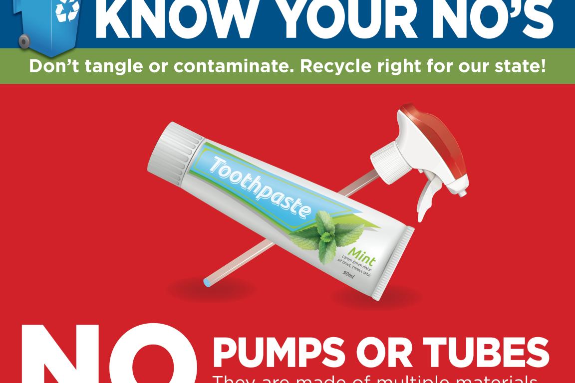 Toothpaste tube and spray bottle pump
