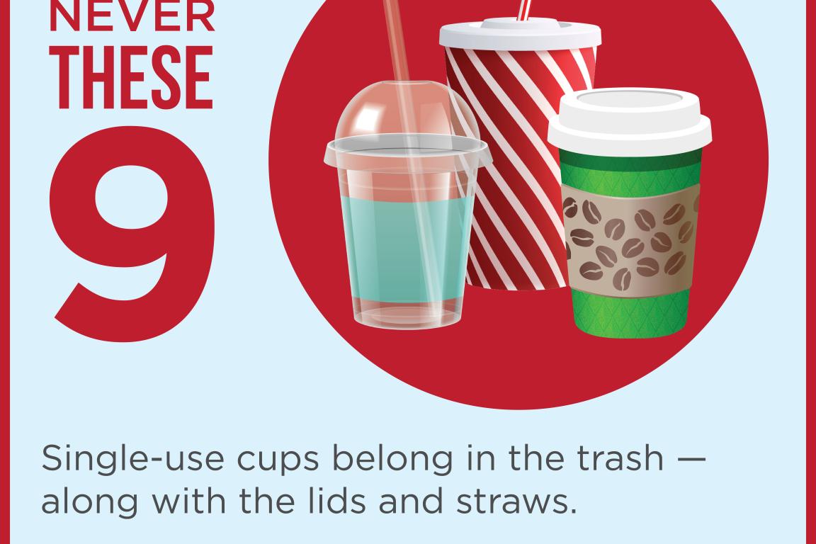 Never single-use cups
