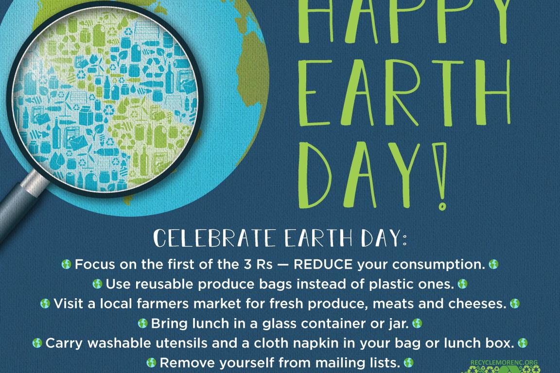 Celebrate Earth Day with the 3 R's.