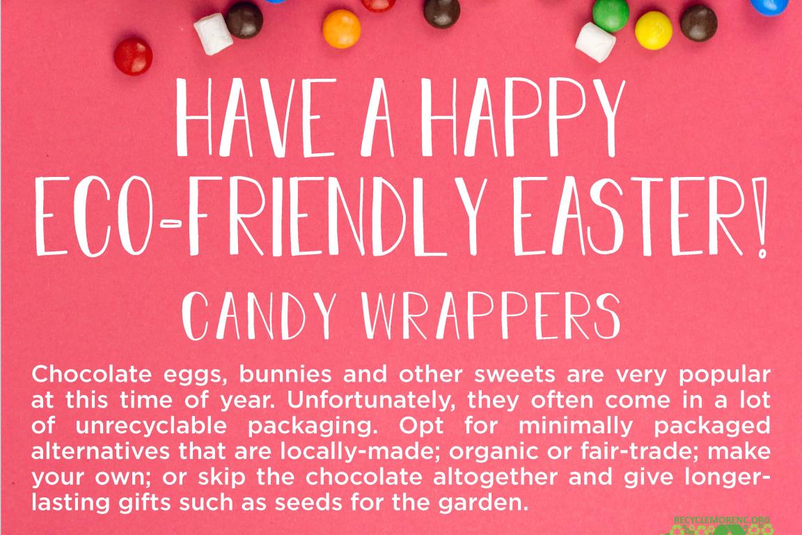 Have a happy eco-friendly Easter! Tips for candy wrappers.