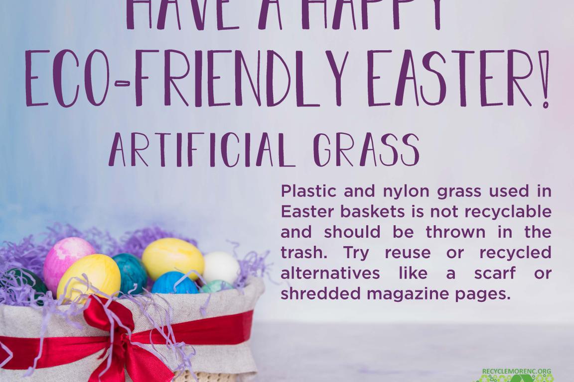 Have a happy eco-friendly Easter! Avoid artificial grass.