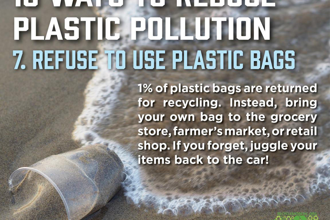 10 Ways to Reduce Plastic Pollution: 7. Refuse to Use Plastic Bags 