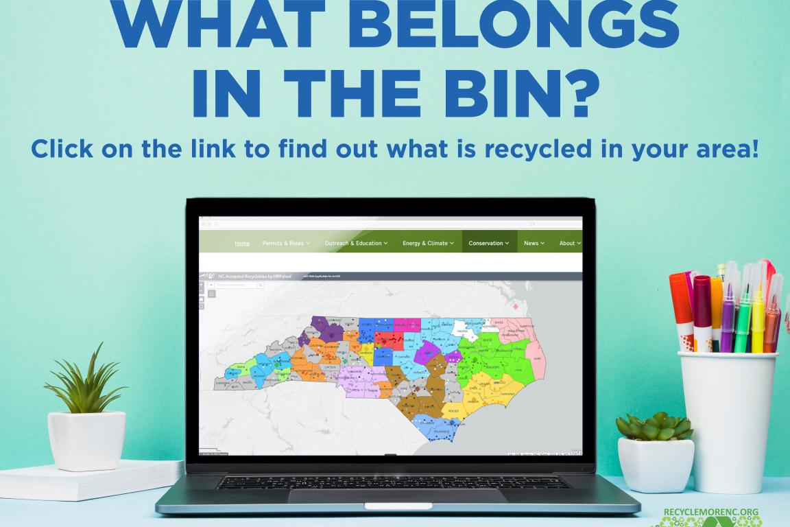 What belongs in the bin? Click on the link to find out what is recycled in your area!