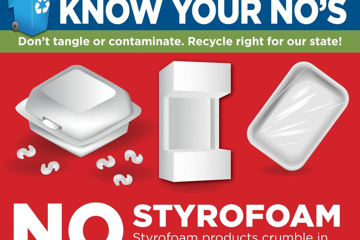 Styrofoam clamshell and tray