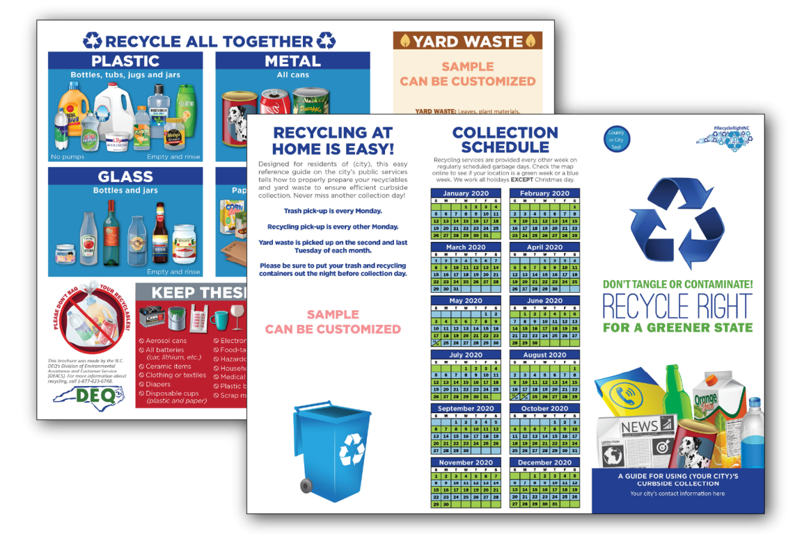City informational recycling brochure