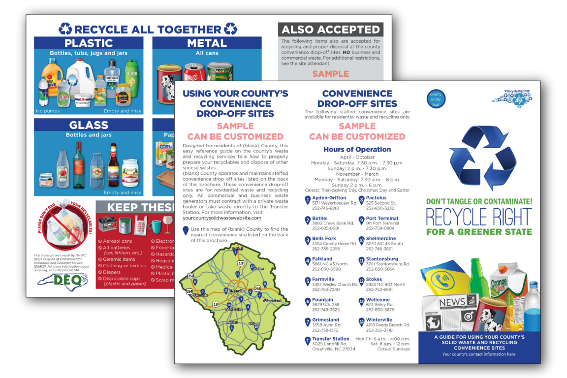 County recycling informational brochure