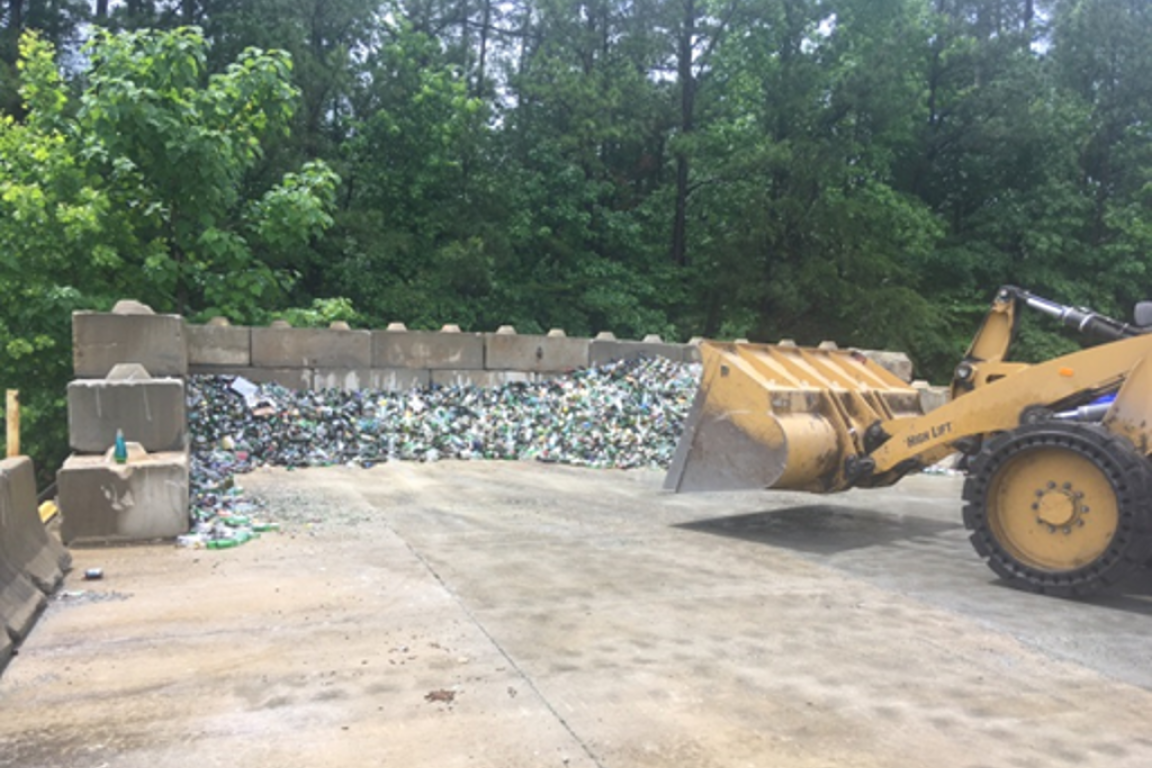 glass recycling pad