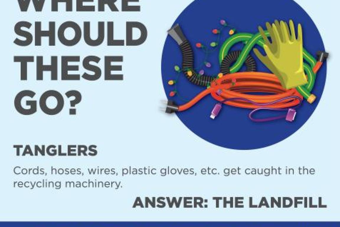 Tanglers (cords, wires, hoses, etc.)