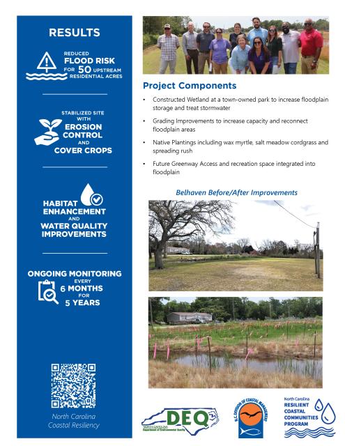 Click here to access a PDF overview of the RCCP Case Study "Enhancing Flood Resilience in Belhaven, NC"