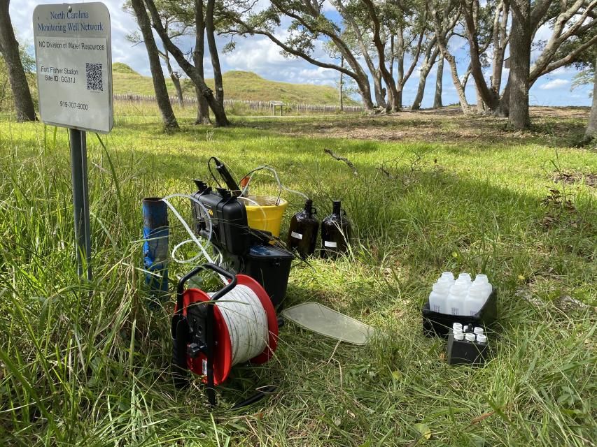 Low-flow groundwater sampling at the Fort Fisher Monitoring Station