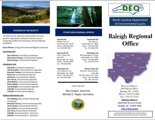 Brochure about Raleigh Regional Office
