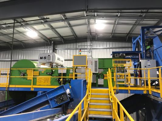Optical sorter at Waste Management's new Morrisville facility